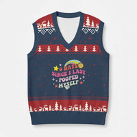 Funny 0 Days Since I Last Pooped Myself V-Neck Knit Sweater Vest Joke Meme Gag - Wonder Print Shop