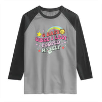 Funny 0 Days Since I Last Pooped Myself Raglan Shirt Joke Meme Gag - Wonder Print Shop