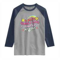 Funny 0 Days Since I Last Pooped Myself Raglan Shirt Joke Meme Gag - Wonder Print Shop