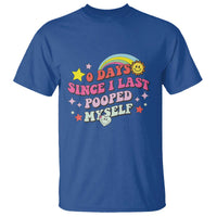 Funny 0 Days Since I Last Pooped Myself T Shirt Joke Meme Gag - Wonder Print Shop