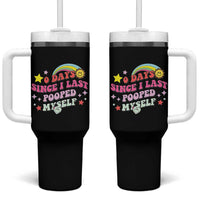 Funny 0 Days Since I Last Pooped Myself Tumbler With Handle Joke Meme Gag - Wonder Print Shop