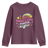 Funny 0 Days Since I Last Pooped Myself Youth Sweatshirt Joke Meme Gag - Wonder Print Shop
