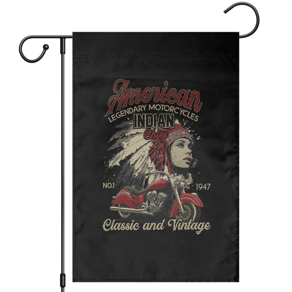 American Legendary Motorcycle Indian Chief Garden Flag Classic And Vintage Bikers - Wonder Print Shop