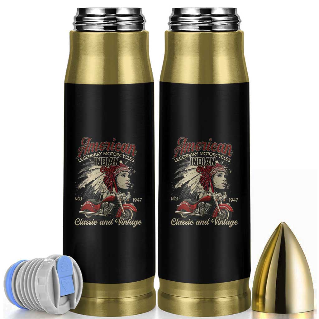 American Legendary Motorcycle Indian Chief Bullet Tumbler Classic And Vintage Bikers - Wonder Print Shop