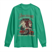 American Legendary Motorcycle Indian Chief Long Sleeve Shirt Classic And Vintage Bikers - Wonder Print Shop