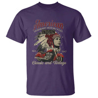 American Legendary Motorcycle Indian Chief T Shirt Classic And Vintage Bikers - Wonder Print Shop