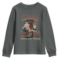 American Legendary Motorcycle Indian Chief Youth Sweatshirt Classic And Vintage Bikers - Wonder Print Shop