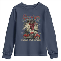 American Legendary Motorcycle Indian Chief Youth Sweatshirt Classic And Vintage Bikers - Wonder Print Shop