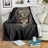 American Indian Skull Motorcycle Vintage Motorbike Engine Throw Blanket - Wonder Print Shop