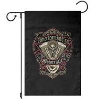 American Indian Skull Motorcycle Vintage Motorbike Engine Garden Flag - Wonder Print Shop