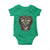 American Indian Skull Motorcycle Vintage Motorbike Engine Baby Onesie - Wonder Print Shop