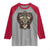 American Indian Skull Motorcycle Vintage Motorbike Engine Raglan Shirt - Wonder Print Shop