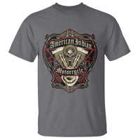 American Indian Skull Motorcycle Vintage Motorbike Engine T Shirt - Wonder Print Shop