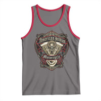 American Indian Skull Motorcycle Vintage Motorbike Engine Tank Top - Wonder Print Shop