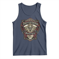 American Indian Skull Motorcycle Vintage Motorbike Engine Tank Top - Wonder Print Shop