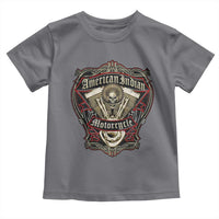 American Indian Skull Motorcycle Vintage Motorbike Engine Toddler T Shirt - Wonder Print Shop
