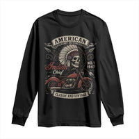 American Legendary Motorcycle Indian Chief Long Sleeve Shirt No 1 Classic And Vintage Skull - Wonder Print Shop
