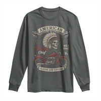 American Legendary Motorcycle Indian Chief Long Sleeve Shirt No 1 Classic And Vintage Skull - Wonder Print Shop