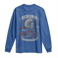 American Legendary Motorcycle Indian Chief Long Sleeve Shirt No 1 Classic And Vintage Skull - Wonder Print Shop