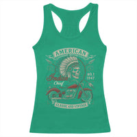 American Legendary Motorcycle Indian Chief Racerback Tank Top No 1 Classic And Vintage Skull - Wonder Print Shop