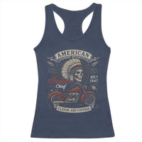 American Legendary Motorcycle Indian Chief Racerback Tank Top No 1 Classic And Vintage Skull - Wonder Print Shop