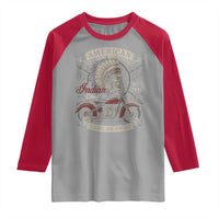 American Legendary Motorcycle Indian Chief Raglan Shirt No 1 Classic And Vintage Skull - Wonder Print Shop
