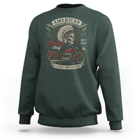 American Legendary Motorcycle Indian Chief Sweatshirt No 1 Classic And Vintage Skull - Wonder Print Shop
