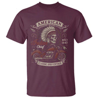 American Legendary Motorcycle Indian Chief T Shirt No 1 Classic And Vintage Skull - Wonder Print Shop