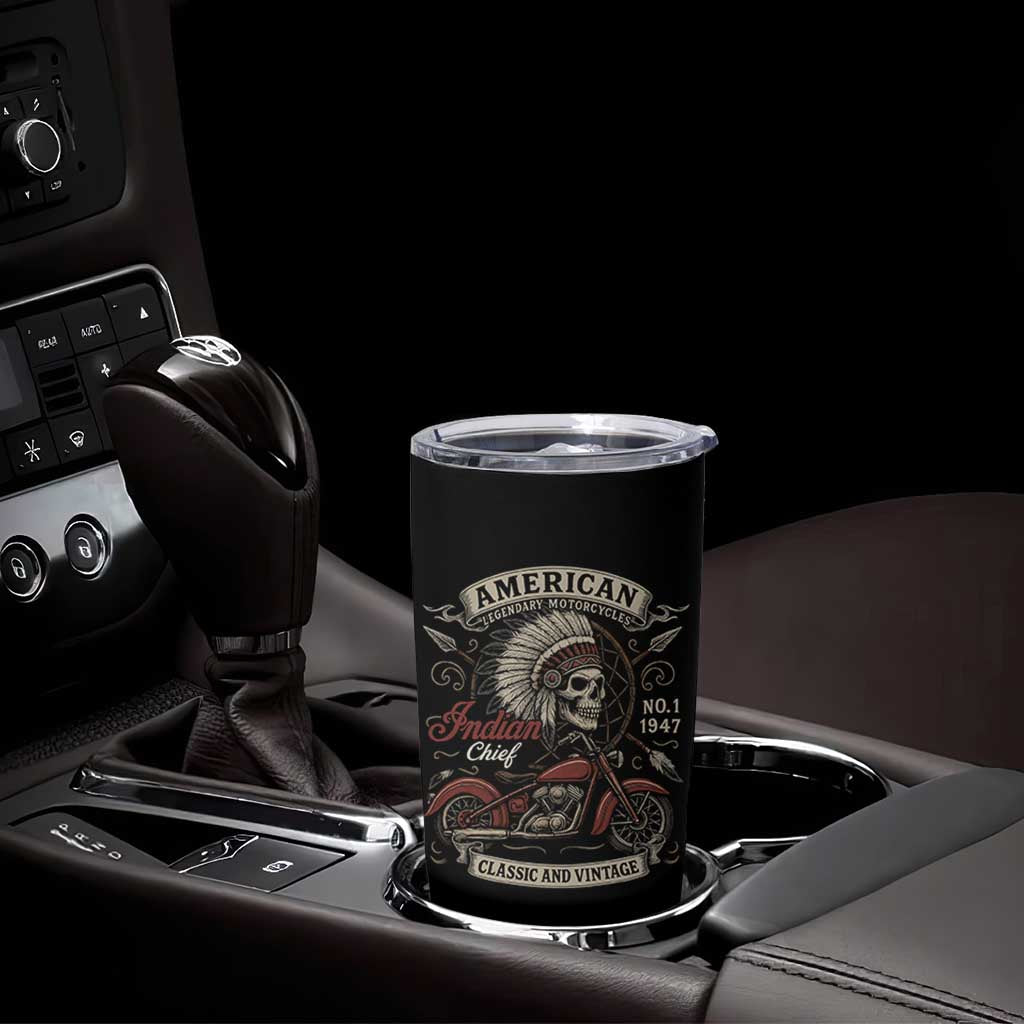 American Legendary Motorcycle Indian Chief Tumbler Cup No 1 Classic And Vintage Skull - Wonder Print Shop
