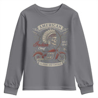 American Legendary Motorcycle Indian Chief Youth Sweatshirt No 1 Classic And Vintage Skull - Wonder Print Shop