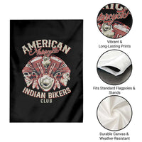American Legendary Motorcycle Indian Biker Club Garden Flag Vintage Motorbike Engine Native American Skull - Wonder Print Shop
