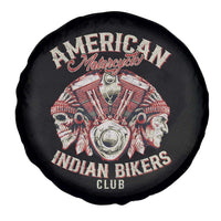 American Legendary Motorcycle Indian Biker Club Spare Tire Cover Vintage Motorbike Engine Native American Skull - Wonder Print Shop