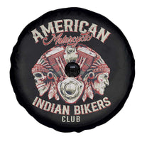 American Legendary Motorcycle Indian Biker Club Spare Tire Cover Vintage Motorbike Engine Native American Skull - Wonder Print Shop
