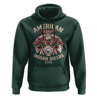 American Legendary Motorcycle Indian Biker Club Hoodie Vintage Motorbike Engine Native American Skull - Wonder Print Shop