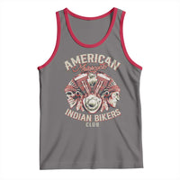 American Legendary Motorcycle Indian Biker Club Tank Top Vintage Motorbike Engine Native American Skull - Wonder Print Shop