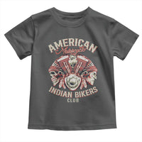 American Legendary Motorcycle Indian Biker Club Toddler T Shirt Vintage Motorbike Engine Native American Skull - Wonder Print Shop