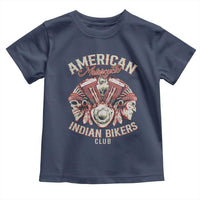 American Legendary Motorcycle Indian Biker Club Toddler T Shirt Vintage Motorbike Engine Native American Skull - Wonder Print Shop