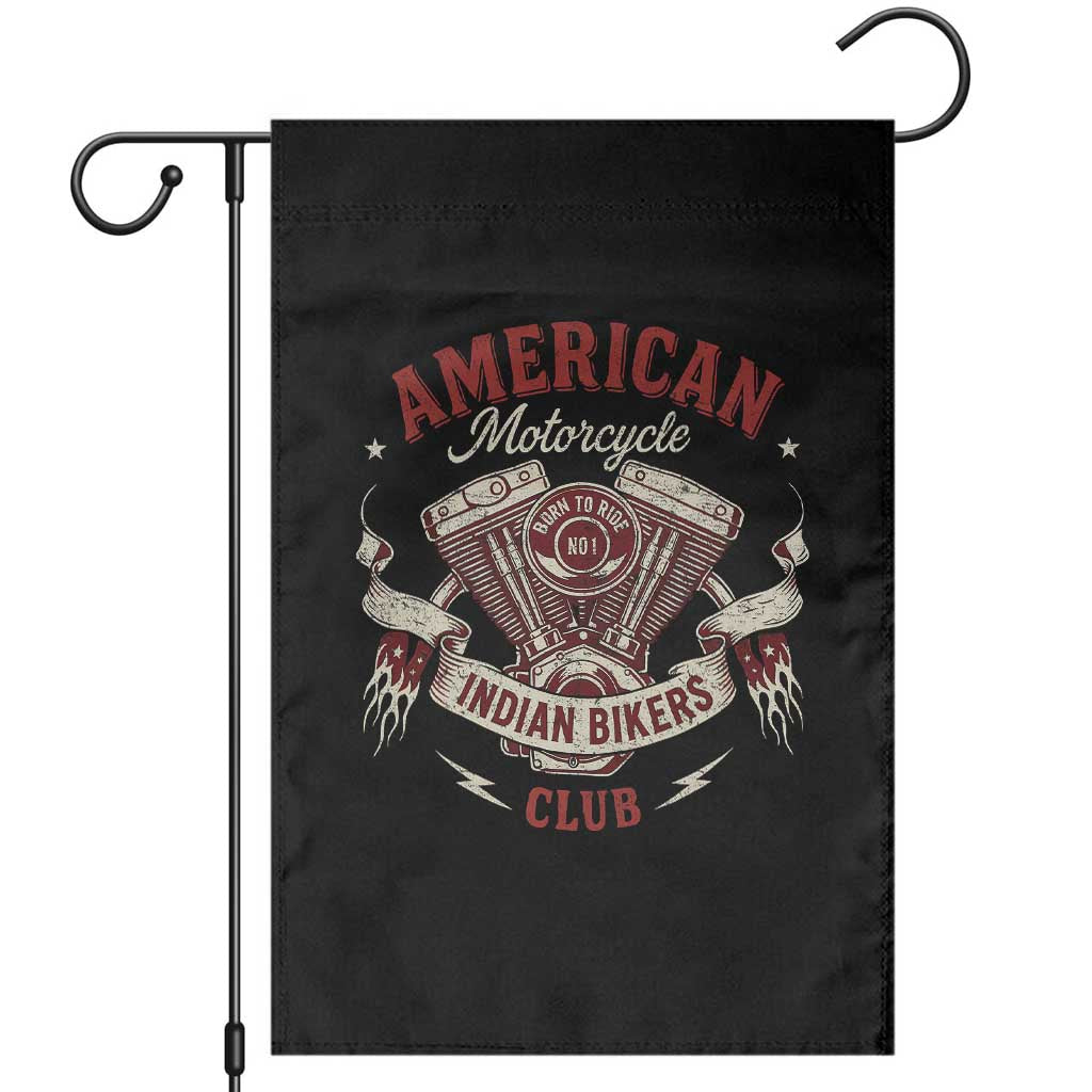 American Motorcycle Indian Biker Club Garden Flag Vintage Motorbike Engine - Wonder Print Shop