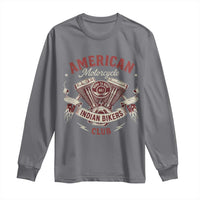 American Motorcycle Indian Biker Club Long Sleeve Shirt Vintage Motorbike Engine - Wonder Print Shop
