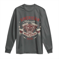 American Motorcycle Indian Biker Club Long Sleeve Shirt Vintage Motorbike Engine - Wonder Print Shop