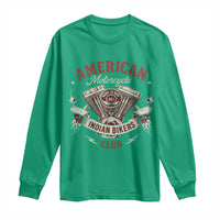 American Motorcycle Indian Biker Club Long Sleeve Shirt Vintage Motorbike Engine - Wonder Print Shop