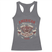 American Motorcycle Indian Biker Club Racerback Tank Top Vintage Motorbike Engine - Wonder Print Shop