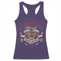 American Motorcycle Indian Biker Club Racerback Tank Top Vintage Motorbike Engine - Wonder Print Shop