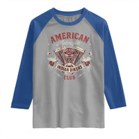 American Motorcycle Indian Biker Club Raglan Shirt Vintage Motorbike Engine - Wonder Print Shop