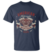 American Motorcycle Indian Biker Club T Shirt Vintage Motorbike Engine - Wonder Print Shop