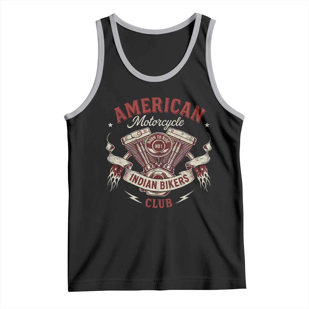American Motorcycle Indian Biker Club Tank Top Vintage Motorbike Engine - Wonder Print Shop