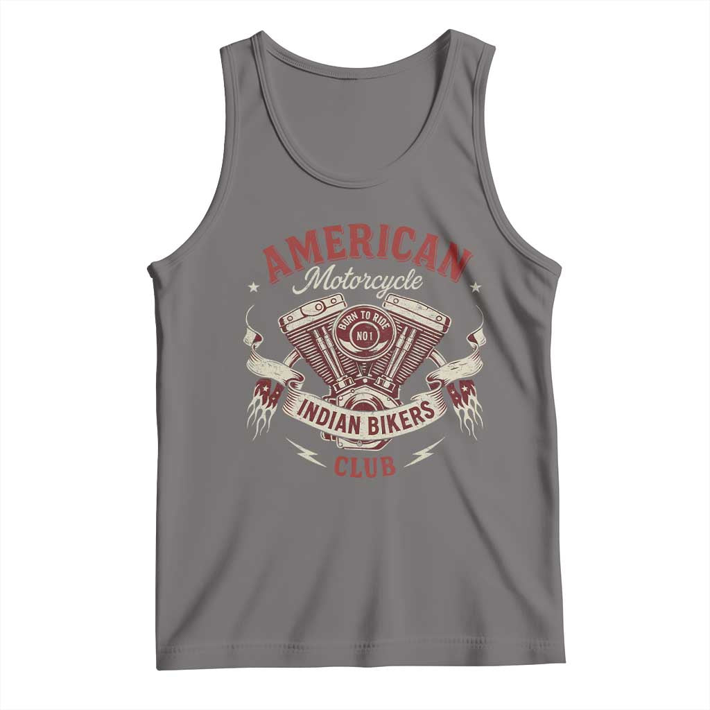 American Motorcycle Indian Biker Club Tank Top Vintage Motorbike Engine - Wonder Print Shop