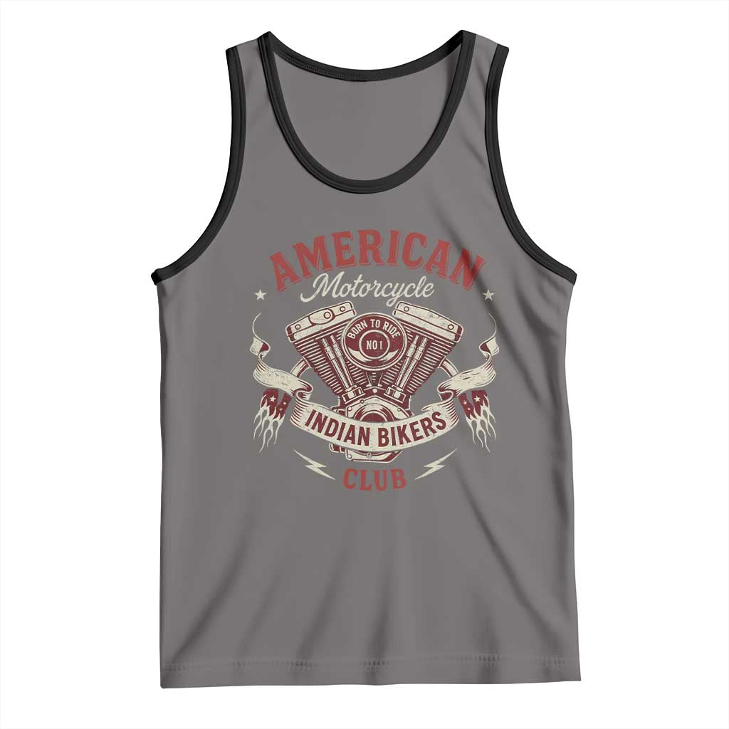 American Motorcycle Indian Biker Club Tank Top Vintage Motorbike Engine - Wonder Print Shop