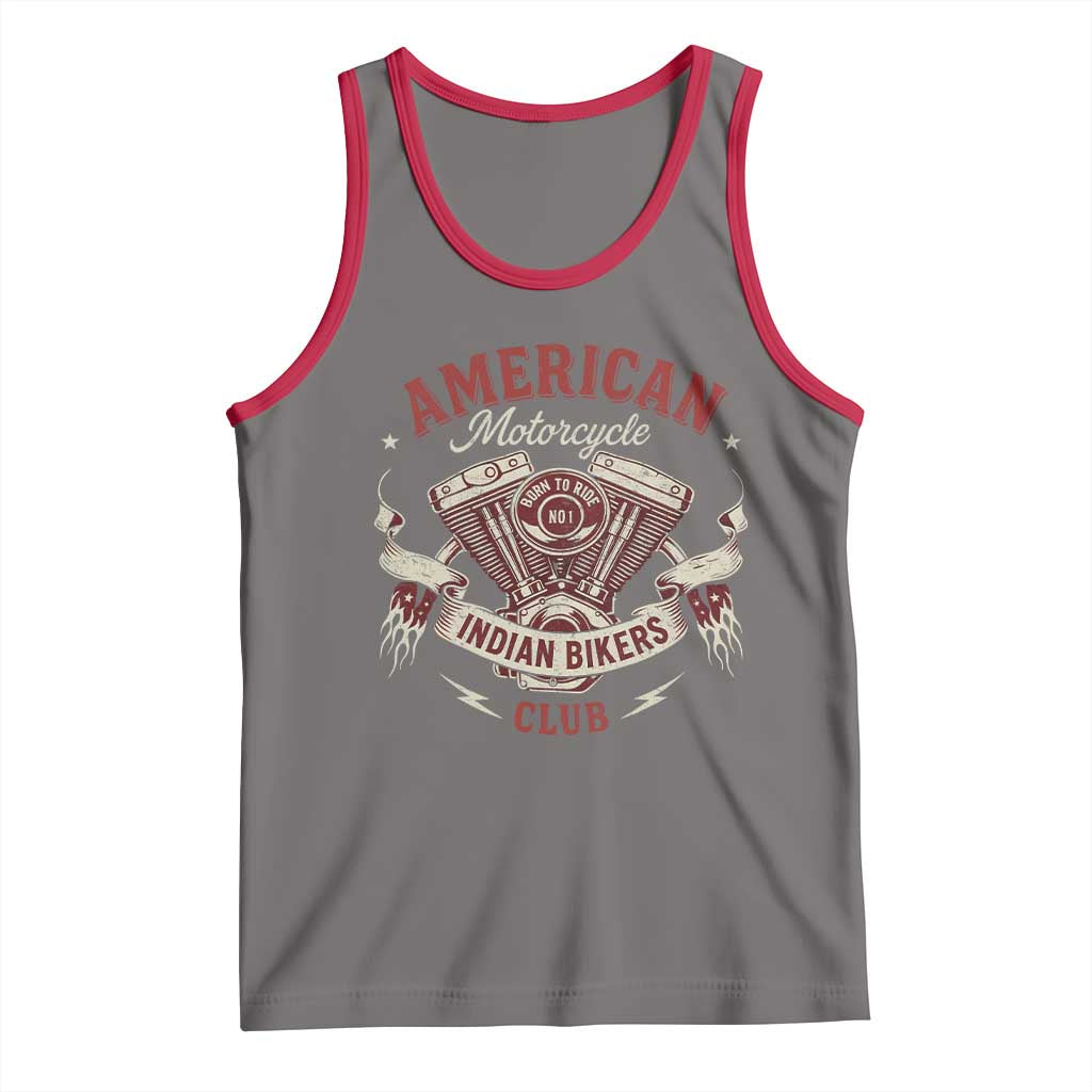 American Motorcycle Indian Biker Club Tank Top Vintage Motorbike Engine - Wonder Print Shop