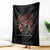 American Legendary Motorcycle Indian Biker Club Throw Blanket Vintage Native American Skull - Wonder Print Shop